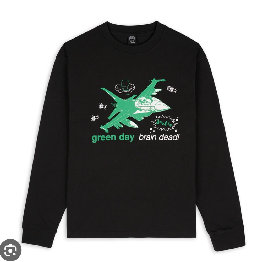 Brain Dead x Green Day shirt nods to the early days of Kerplunk and Dookie.